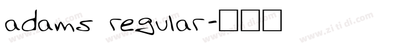 adams regular字体转换